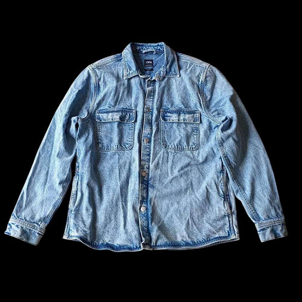 Zara Relaxed Fit Button Up Jean Jacket | Size L - Picture 2 of 6